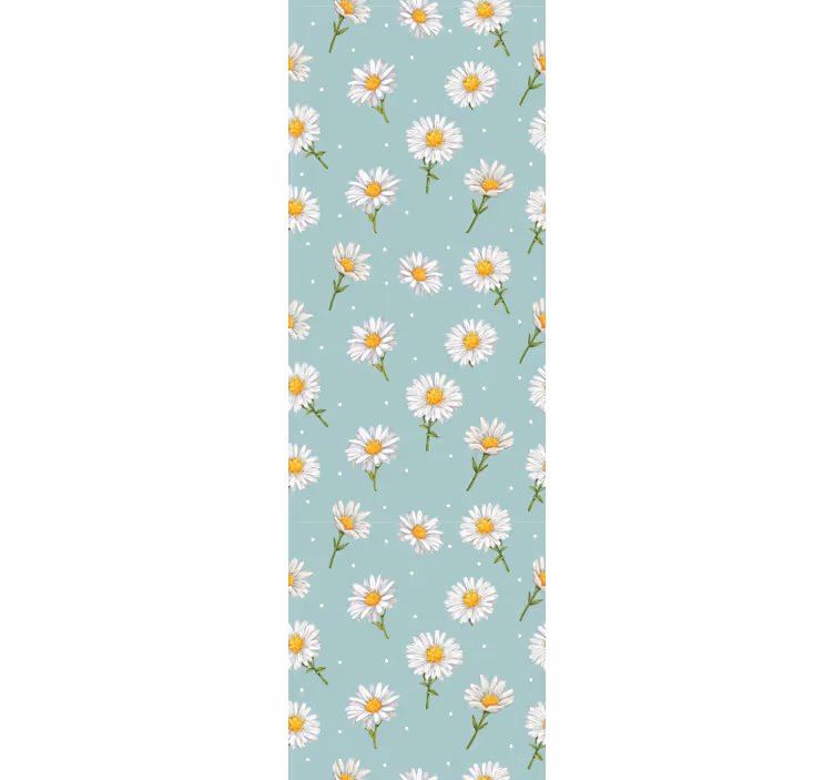 Estore de rolo para corredores padrão flores margarida - TenStickers