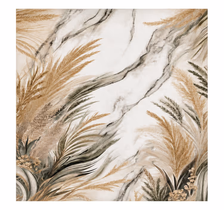 Estore de rolo branco folhas modernas - TenStickers