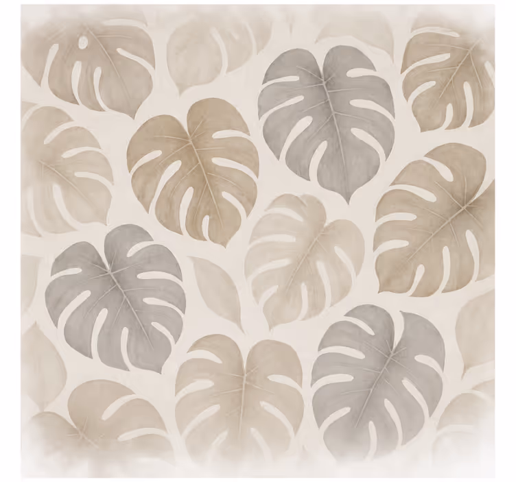 Estore de rolo castanho folhas de floresta tropical - TenStickers
