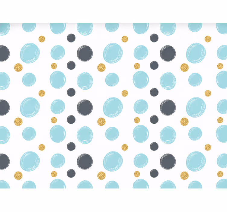 Estore de rolo casa de banho largura 110 círculos aqua - TenStickers
