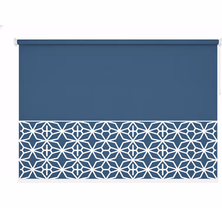 Estore de rolo azul com borda clara inferior - TenStickers