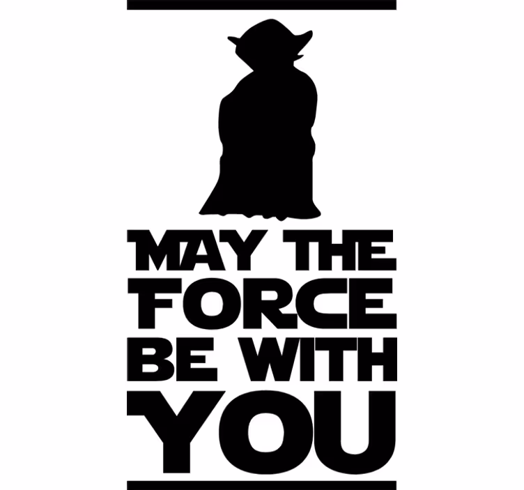 Estore de rolo de séries e filmes yoda frase decorativa - TenStickers