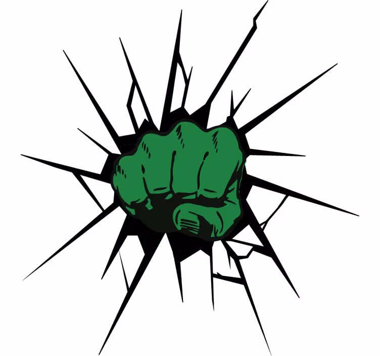 Estore de rolo de super-heróis hulk ilusório - TenStickers