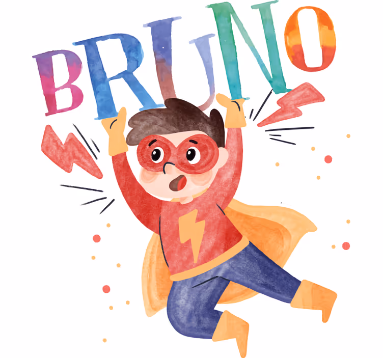 Estore de rolo de super-heróis super criança aquarela - TenStickers
