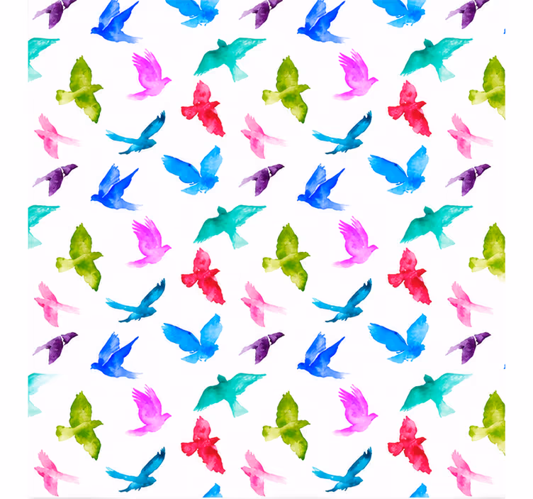 Estore de rolo para sala largura 50 padrão colorido de aves - TenStickers
