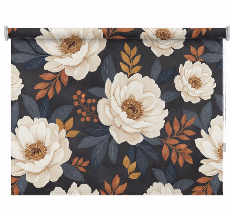 Estore de rolo varanda com design de flores clássico - TenStickers