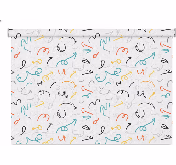 Estore de rolo juvenil seta colorida engraçada - TenStickers