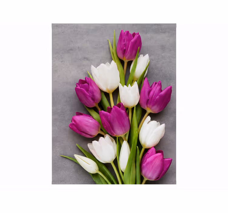 Estore de rolo roxo tulipas reais - TenStickers