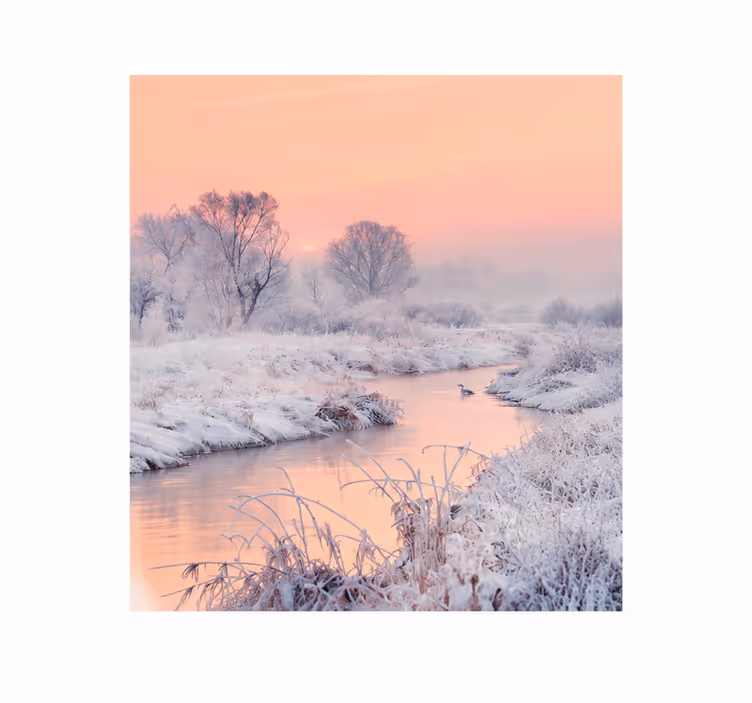 Estore de rolo branco paisagem de inverno 180 cm - TenStickers