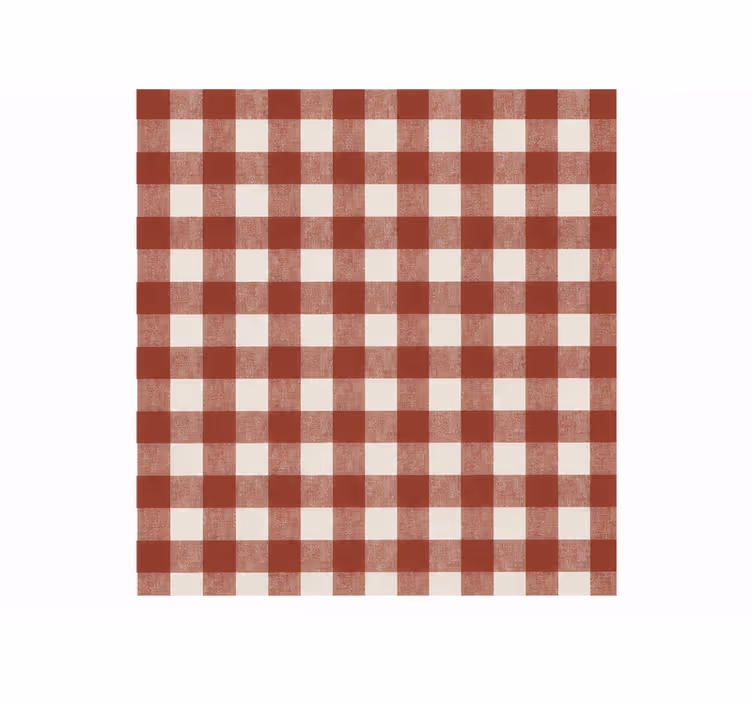 Estore de rolo vermelho xadrez rústico grande - TenStickers
