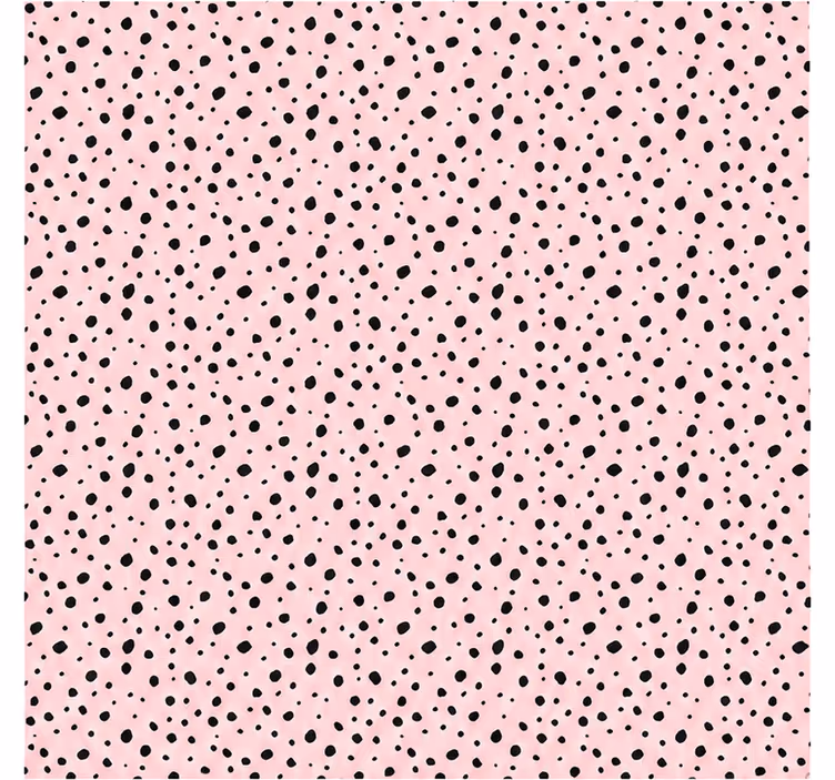 Estore de rolo rosa com bolinhas dalmatas blush - TenStickers