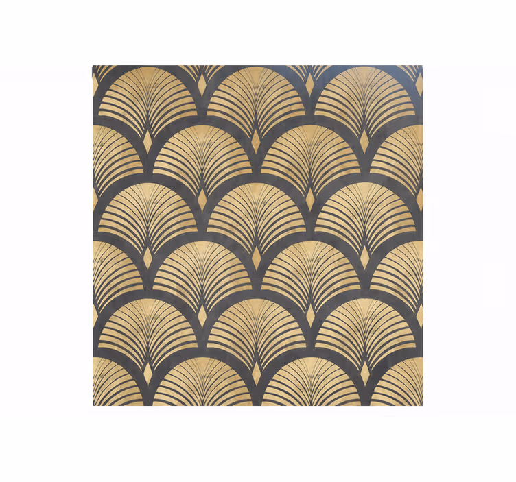 Estore de rolo para quarto de casal padrão leque luxuoso - TenStickers