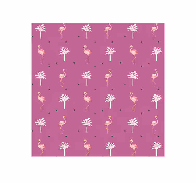Estore de rolo rosa padrão de flamingo vibrante - TenStickers