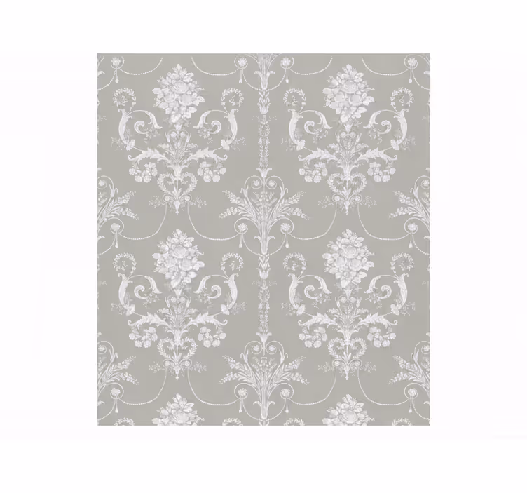 Estore de rolo cinzento padrão floral real - TenStickers