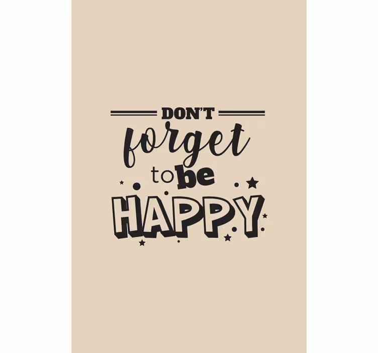 Não se esqueça de ser feliz cego de texto - TenStickers