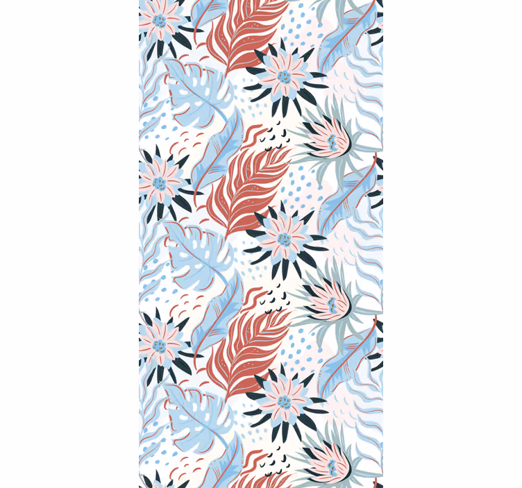 Estampado de flores elegante cortina - TenStickers