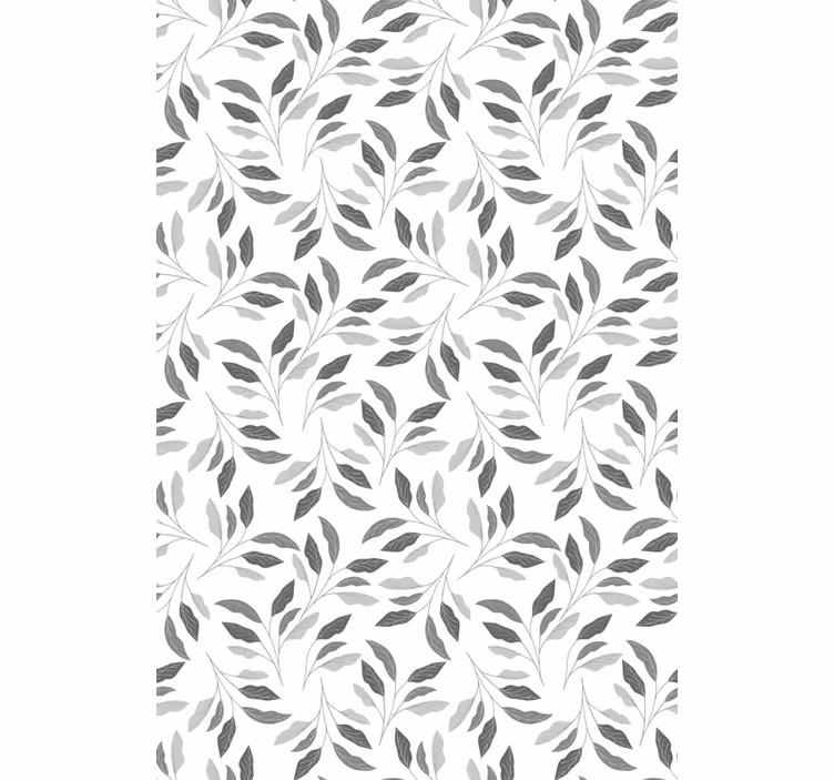 Cortina de rolo elegante com folha cinza - TenStickers