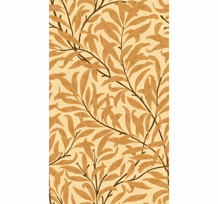 Cortina elegante com folhas de laranja - TenStickers