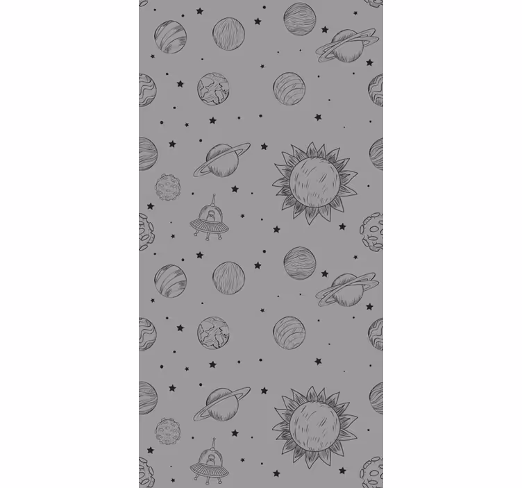 Cortinas de rolo nórdicas planetas - TenStickers