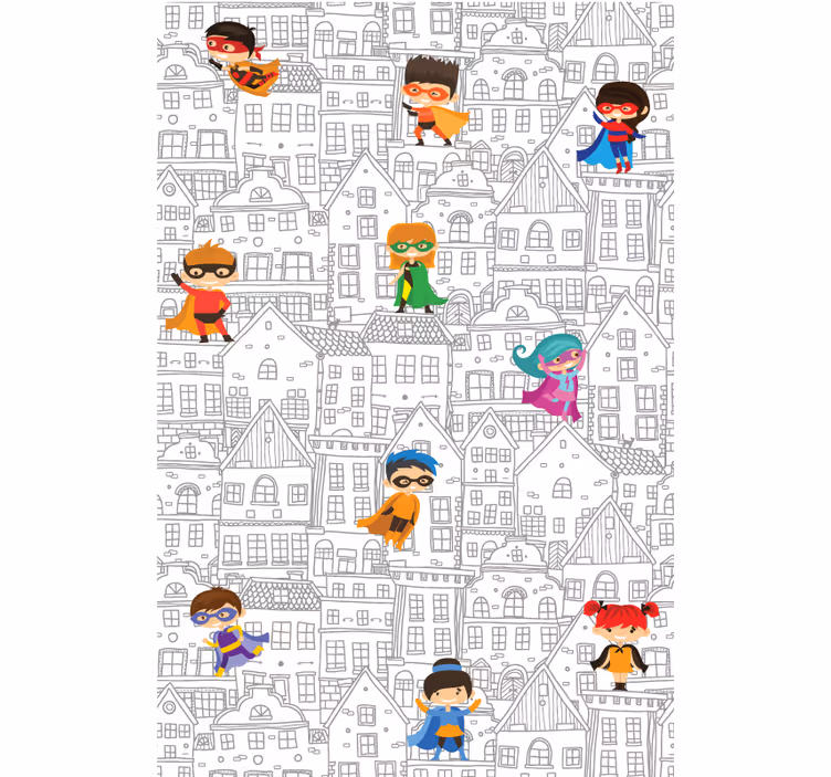 Super-heróis na cidade super-heróis cegos - TenStickers