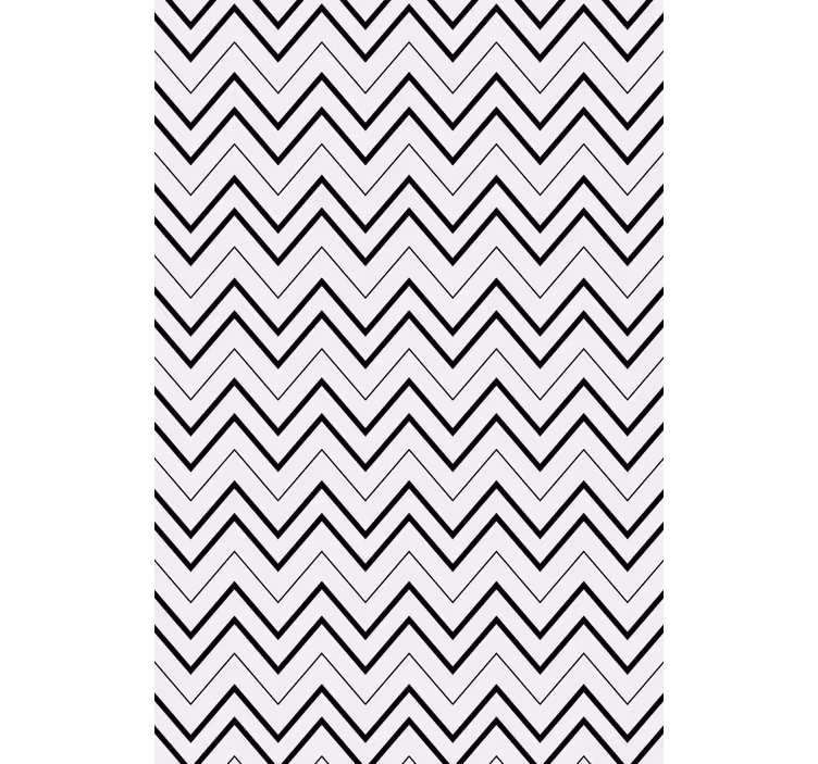 Zig zag riscas cinza cortinas modernas - TenStickers