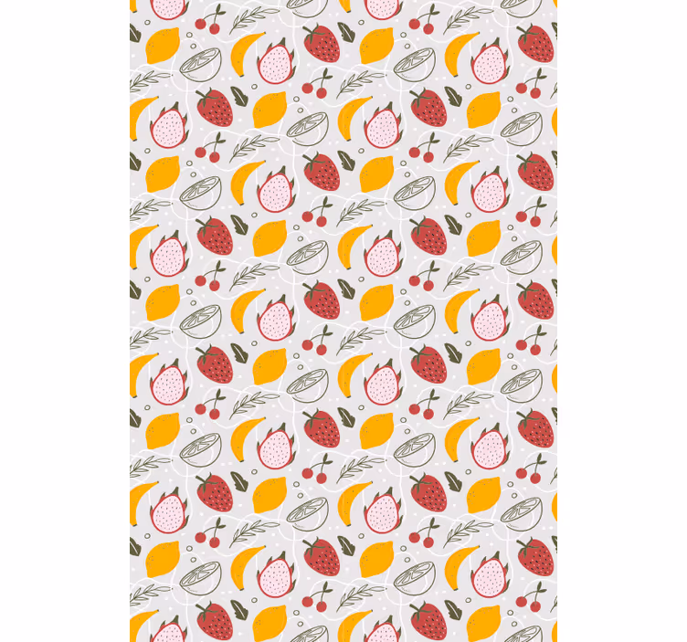 Desenha padrão cortina de frutas e vegetais - TenStickers