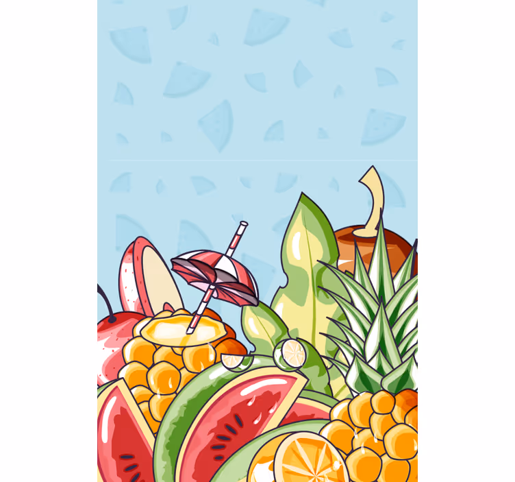 Frutas paradisíacas frutas e vegetais cegos - TenStickers