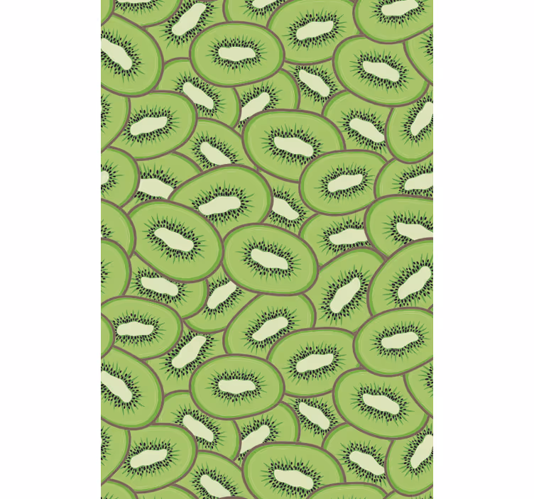 Padrão kiwi cortina de frutas e vegetais - TenStickers