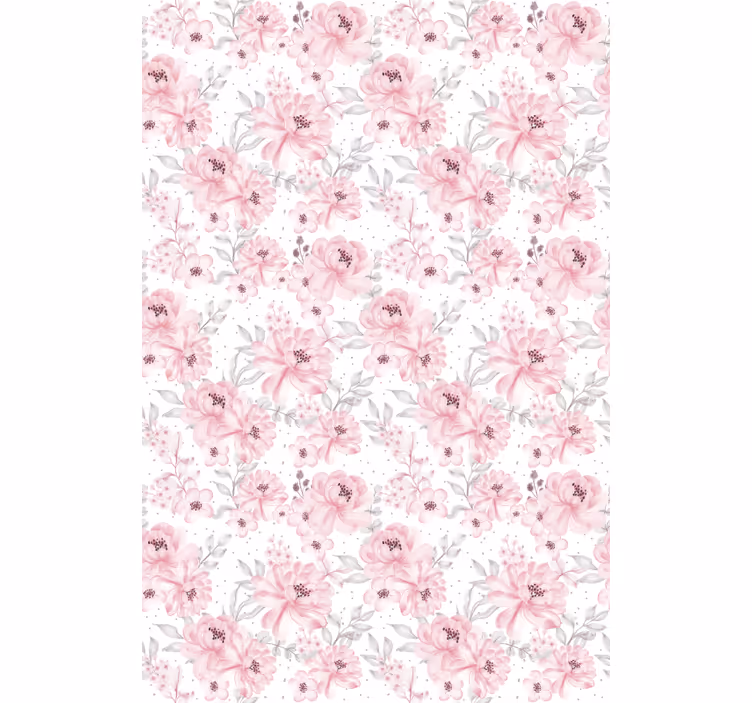 Flor rosa rolo cego fundo branco - TenStickers