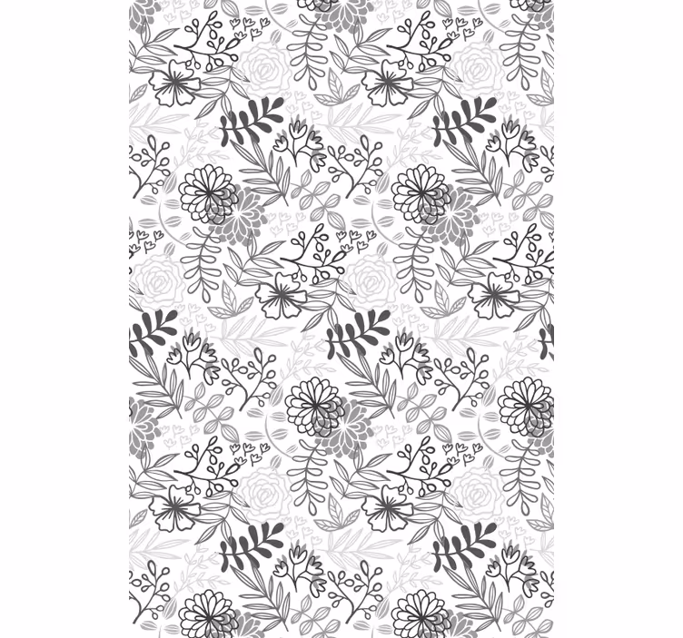 Cortina de cozinha flor cinza - TenStickers