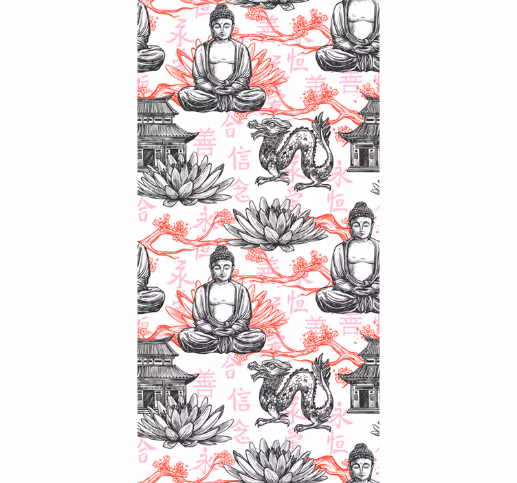 Estor buda zen ornamental - TenStickers