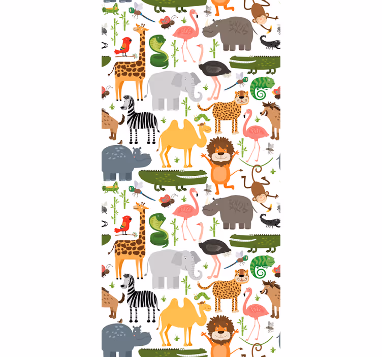 Estores de rolo de animais amigos animais de safári - TenStickers