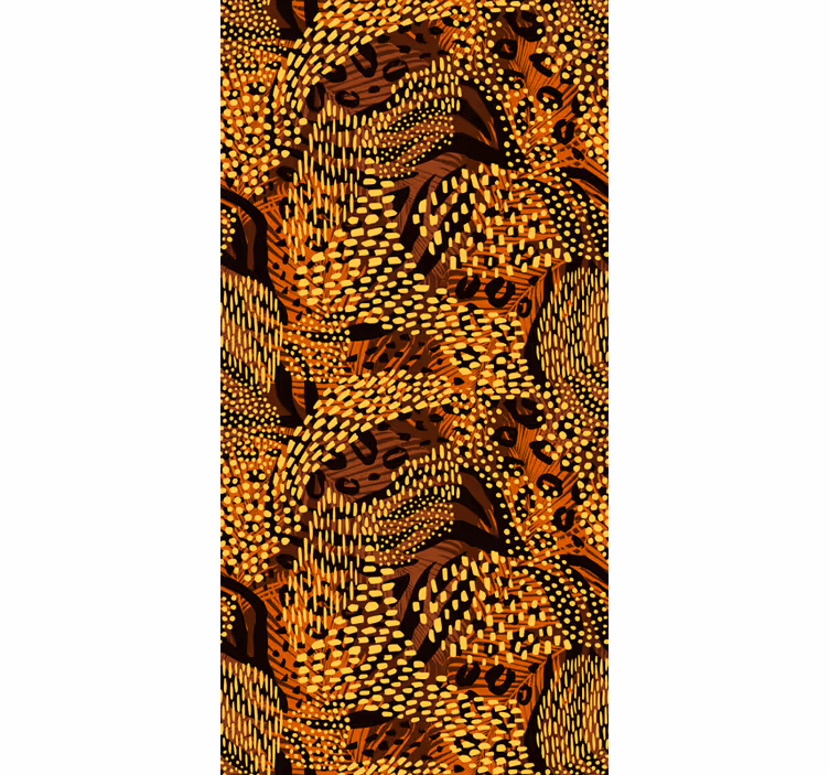 Estore de rolo castanho padrão orgânico - TenStickers