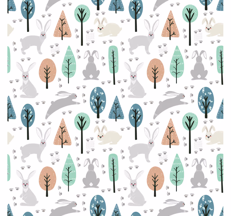Floresta nórdica fauna vários animais cegos - TenStickers