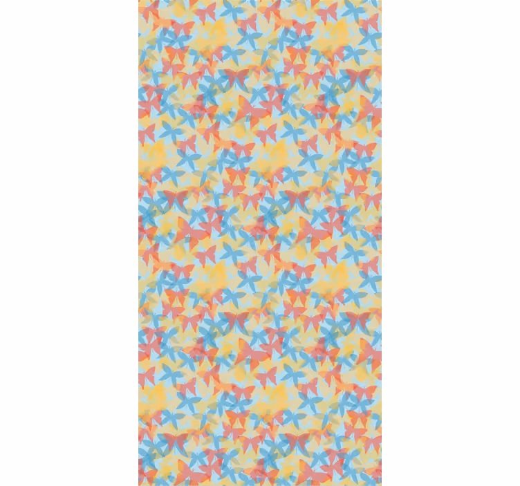 Estore de rolo borboleta laranja, amarelo e azul - TenStickers