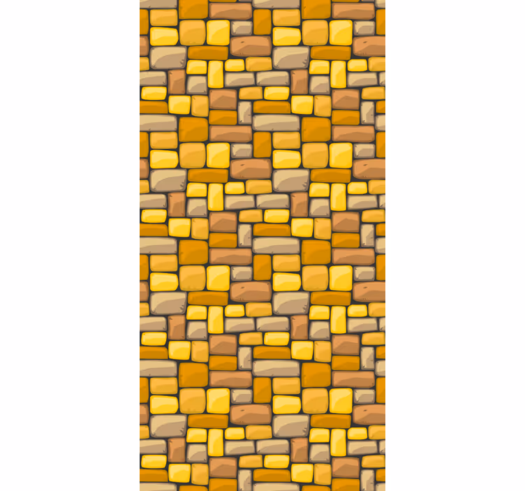 Estore de rolo texturas e padrões mosaico amarelo retangular - TenStickers