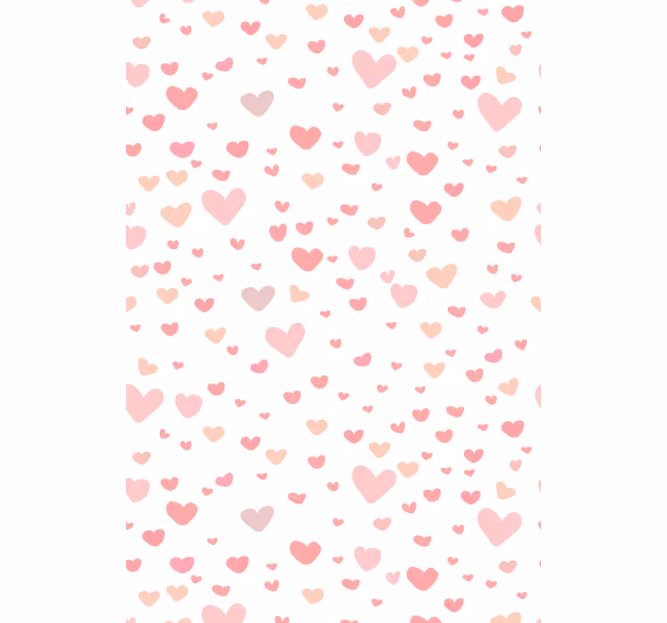 Estore de rolo romântico padrão de coração - TenStickers
