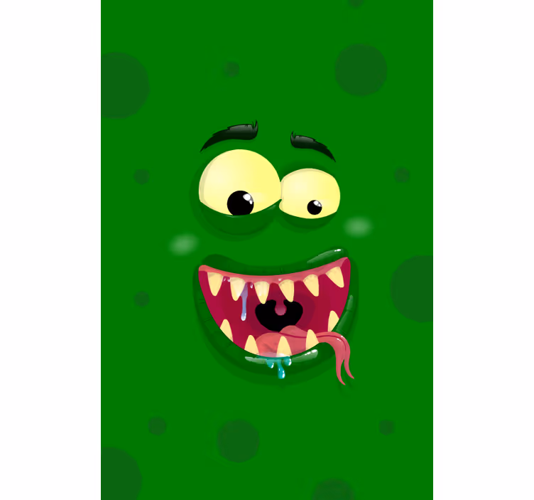 Estore de rolo divertidos monstro verde - TenStickers