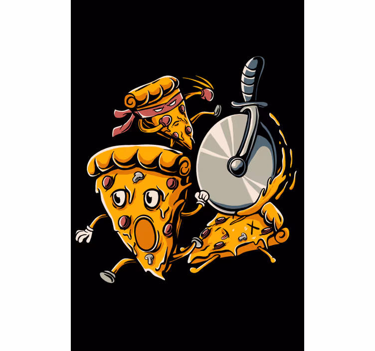 Pizza divertida sala de jantar cega - TenStickers