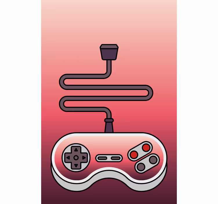 Estore de rolo frikis controlador vermelho - TenStickers