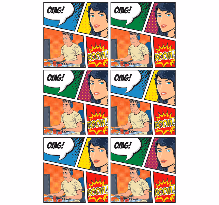 Gamer divertida geek roller - TenStickers