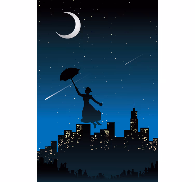Mary poppins voando cega na série de tv - TenStickers