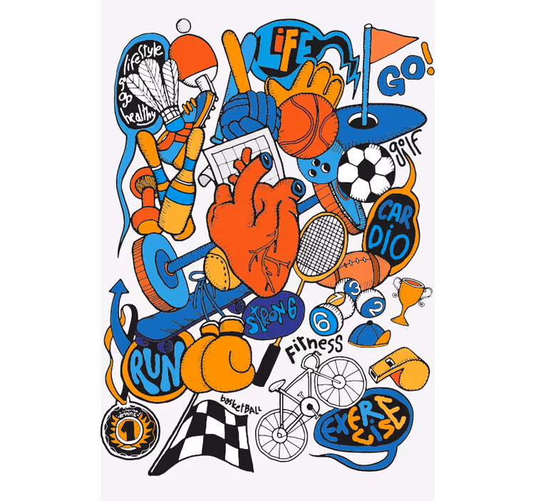 Colagem artística esportes cegos - TenStickers