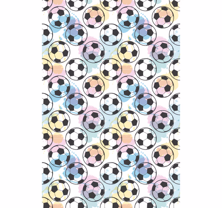 Estore de rolo futebol bolas coloridas - TenStickers