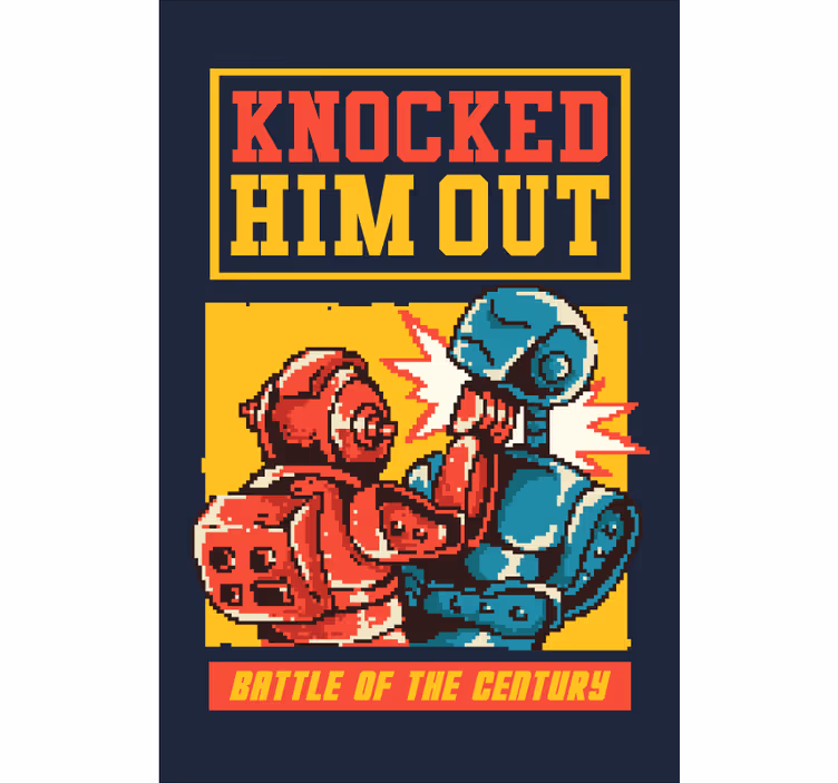 Estore de rolo frikis luta de boxe robótico - TenStickers