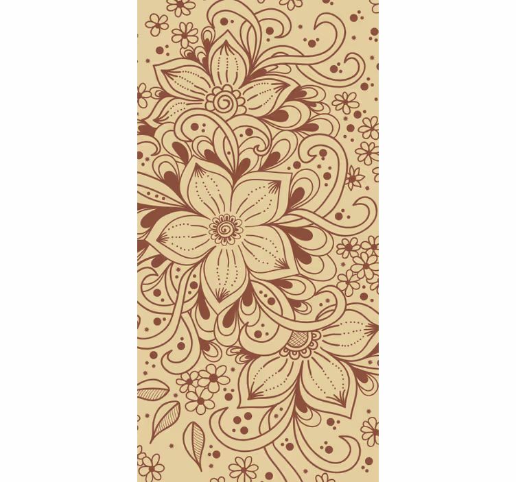 Estore de rolo rústico padrão estampado floral - TenStickers