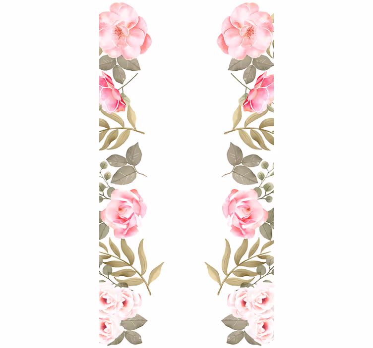 Estore de rolo flores e plantas rosas suaves - TenStickers