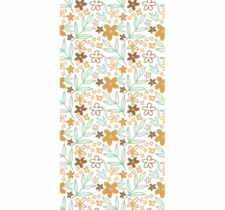 Estore de rolo flores e plantas desenho com motivos florais - TenStickers