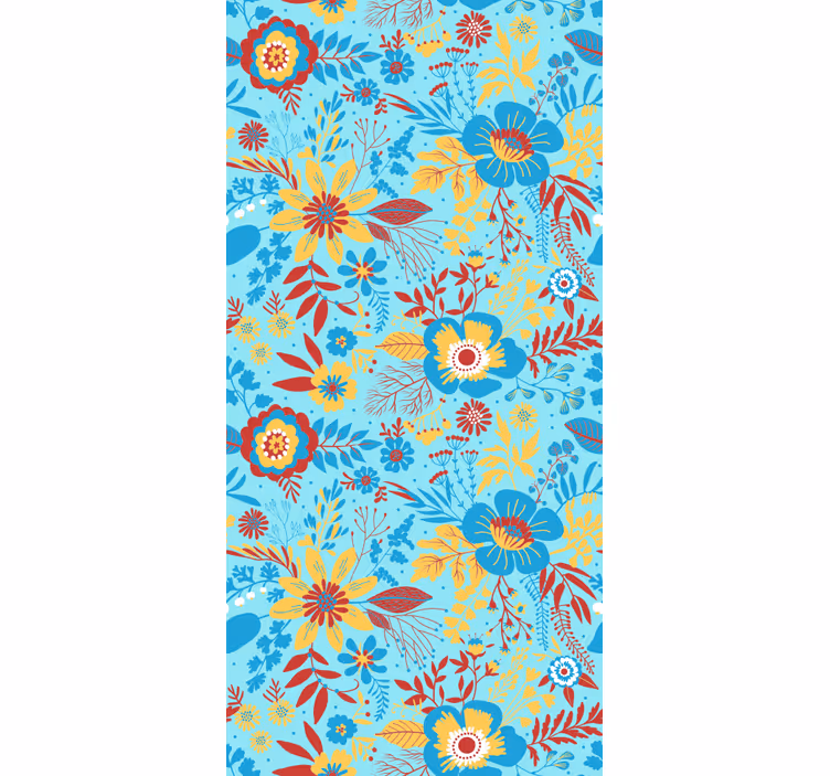 Estore de rolo florais exibição de padrão botânico - TenStickers