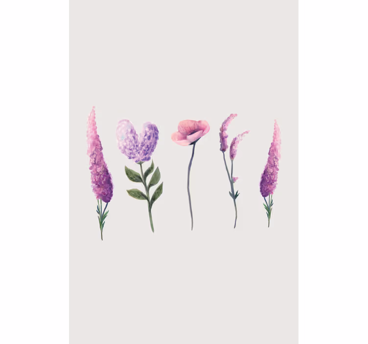 Desenhos de flores roxas flores cegas - TenStickers